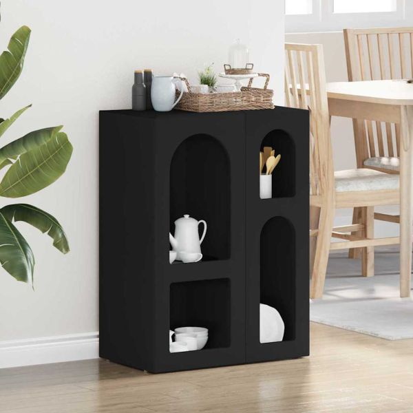 Служебен шкаф Черно 59 x 35 x 80.5 см Инженерно дърво