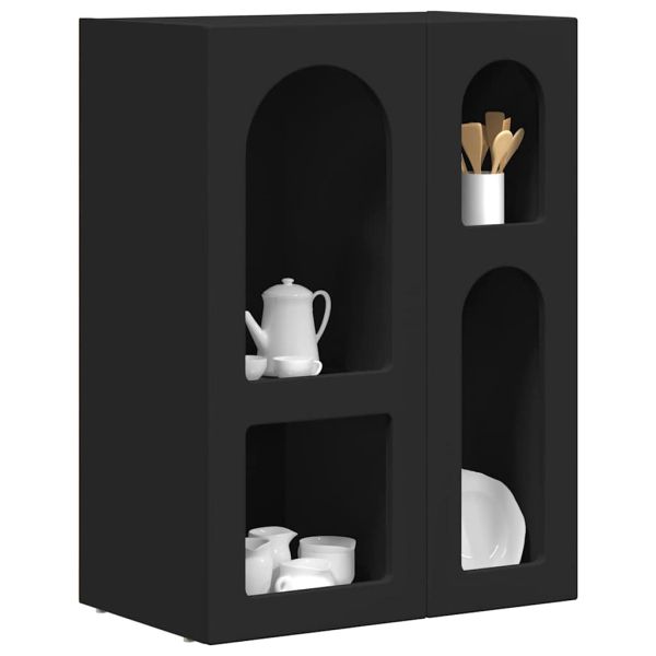 Служебен шкаф Черно 59 x 35 x 80.5 см Инженерно дърво