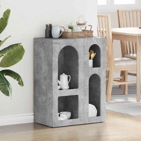 Служебен шкаф Циментено сиво 59 x 35 x 80.5 см Инженерно дърво