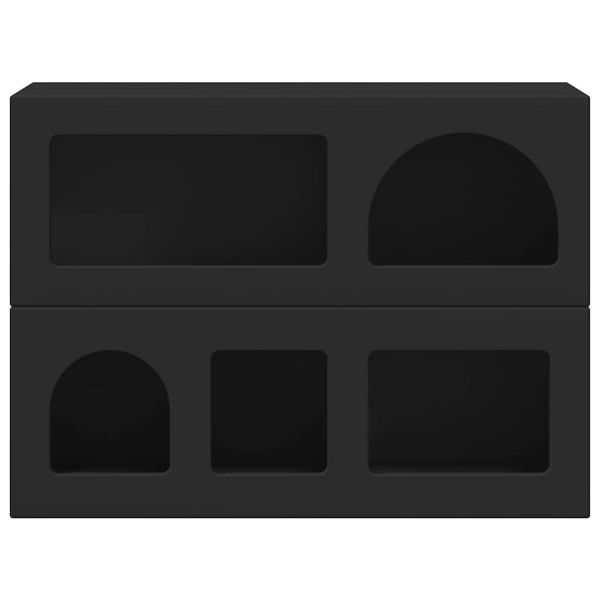 Служебен шкаф Черно 80.5 x 35 x 59 см Инженерно дърво