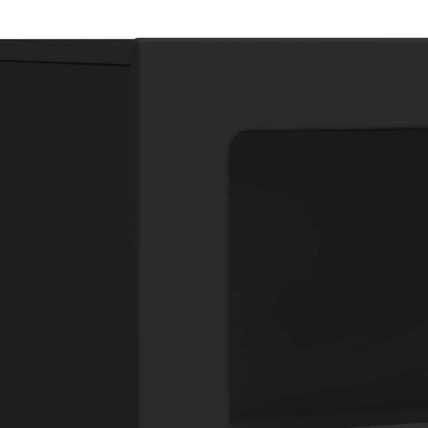 Служебен шкаф Черно 80.5 x 35 x 59 см Инженерно дърво