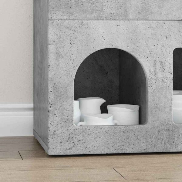 Служебен шкаф Циментено сиво 80.5 x 35 x 59 см Инженерно дърво