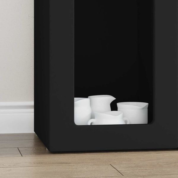 Служебен шкаф Черно 59 x 35 x 100,5 см Инженерно дърво