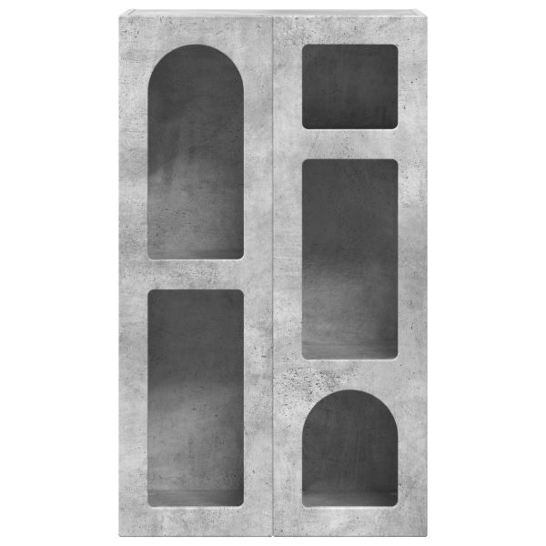 Служебен шкаф Циментено сиво 59 x 35 x 100,5 см Инженерно дърво