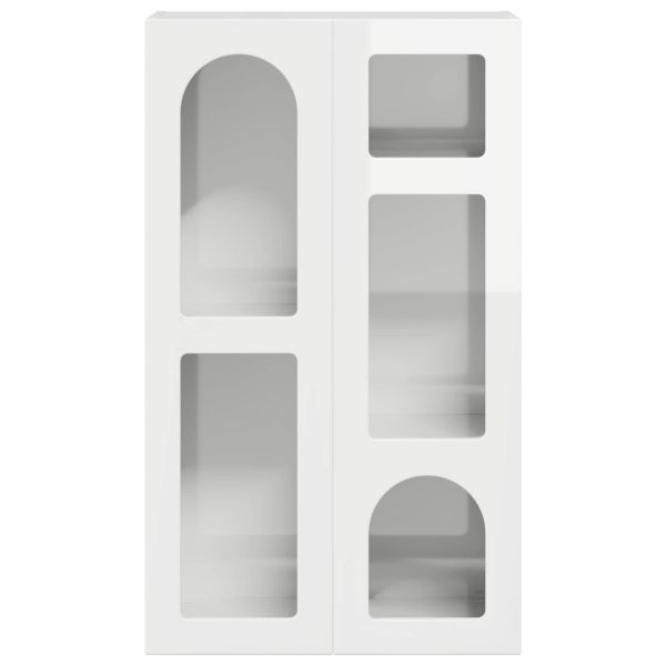 Служебен шкаф Лъскаво бяло 59 x 35 x 100,5 см Инженерно дърво