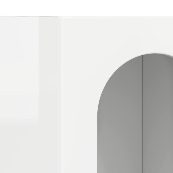 Служебен шкаф Лъскаво бяло 59 x 35 x 100,5 см Инженерно дърво