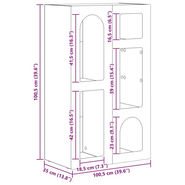 Служебен шкаф Сив Сонома 59 x 35 x 100,5 см Инженерно дърво