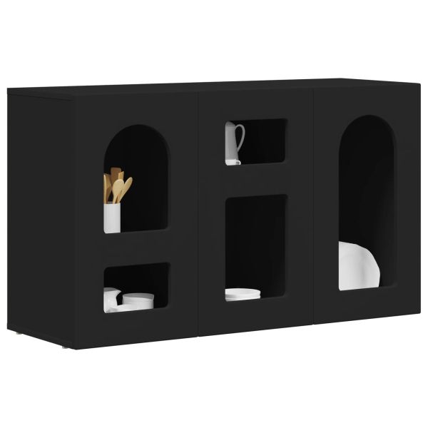 Служебен шкаф Черно 100 x 35 x 59 см Инженерно дърво
