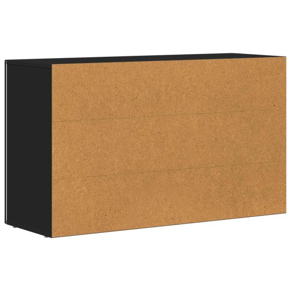 Служебен шкаф Черно 100 x 35 x 59 см Инженерно дърво