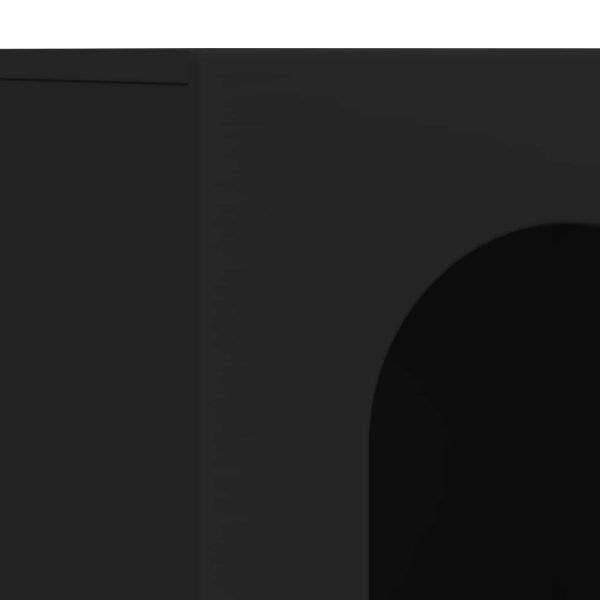 Служебен шкаф Черно 100 x 35 x 59 см Инженерно дърво