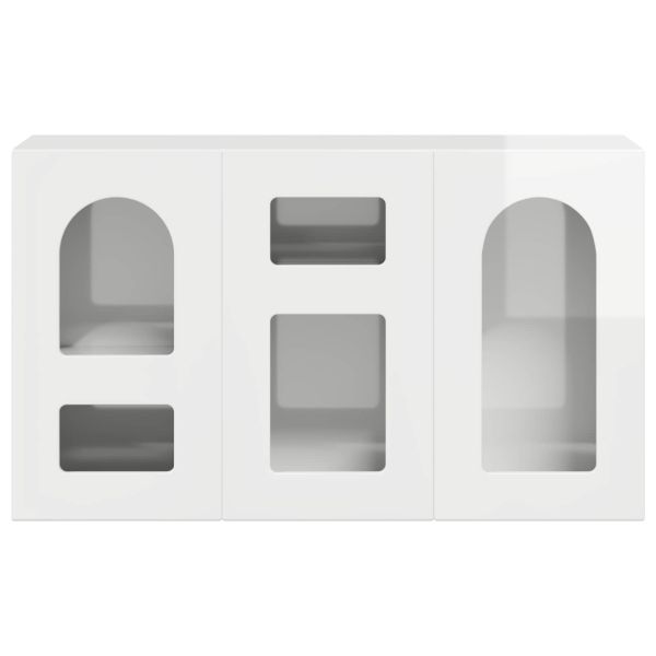 Служебен шкаф Лъскаво бяло 100 x 35 x 59 см Инженерно дърво