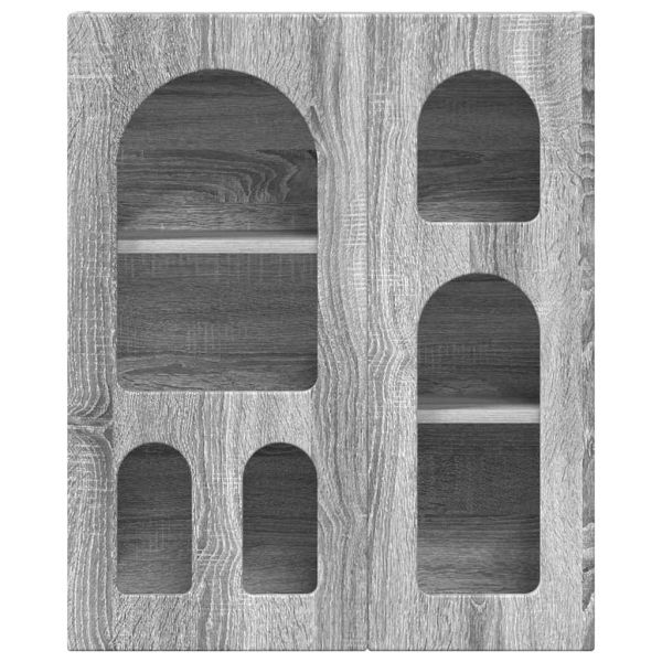 Висящ шкаф с рафт Сив Сонома 59 x 20 x 71.5 см Инженерно дърво