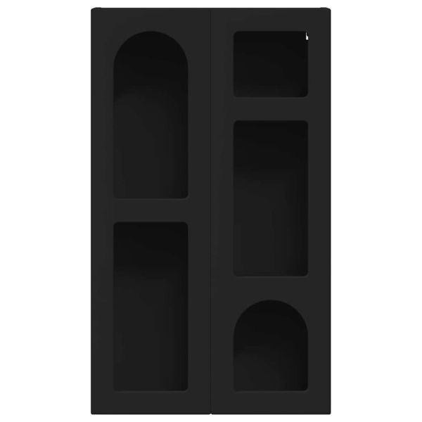 Висящ шкаф с рафт Черно 59 x 20 x 100 см Инженерно дърво