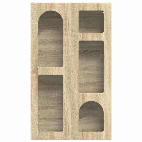 Висящ шкаф с рафт Сонома дъб 59 x 20 x 100 см Инженерно дърво