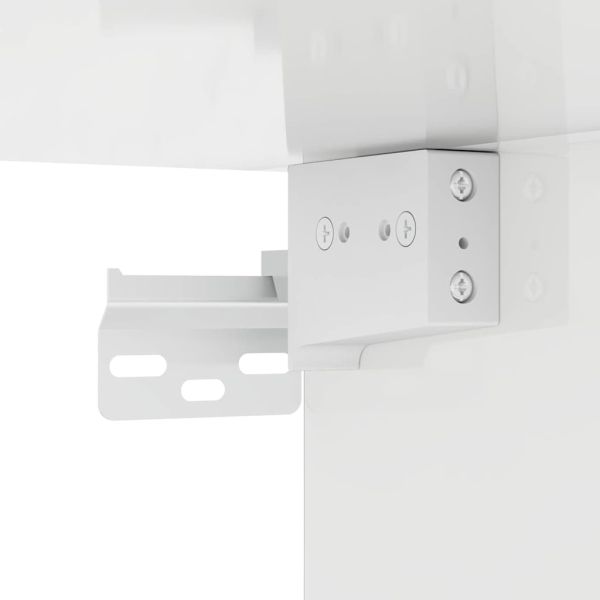 Висящ шкаф с рафт Лъскаво бяло 59 x 20 x 100 см Инженерно дърво