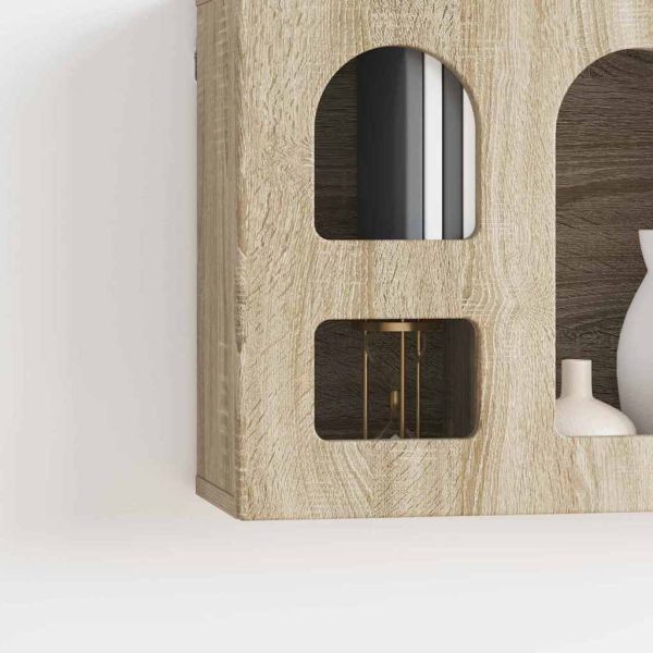 Висящ шкаф с рафт Сонома дъб 60 x 20 x 40 см Инженерно дърво