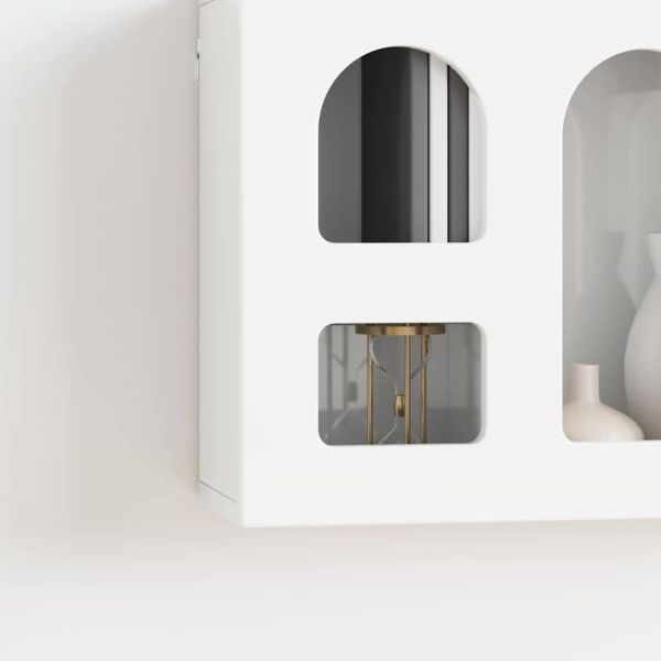 Висящ шкаф с рафт Лъскаво бяло 60 x 20 x 40 см Инженерно дърво