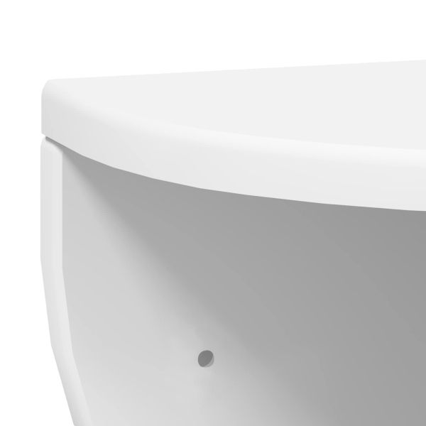 Стенен рафт 2 pcs Бяло 38 x 19 x 19 см Инженерно дърво