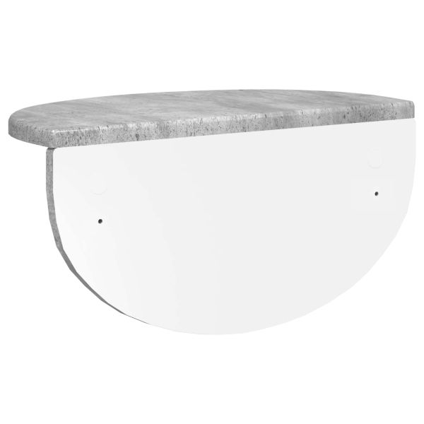 Стенен рафт 2 pcs Циментено сиво 38 x 19 x 19 см