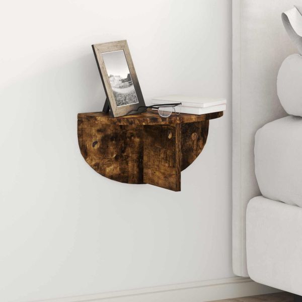 Стенен рафт 2 pcs Димян дъб 38 x 19 x 19 см Инженерно дърво