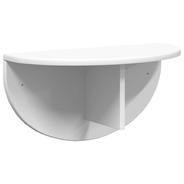 Стенен рафт Бяло 38 x 19 x 19 см Инженерно дърво