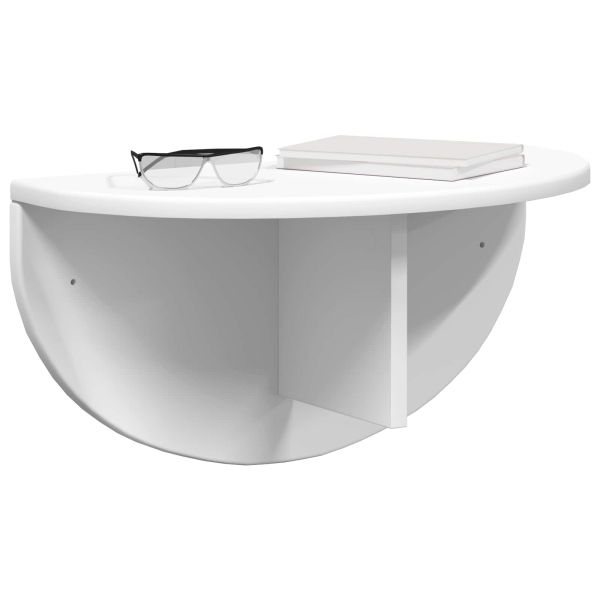 Стенен рафт 2 pcs Бяло 38 x 19 x 19 см Инженерно дърво