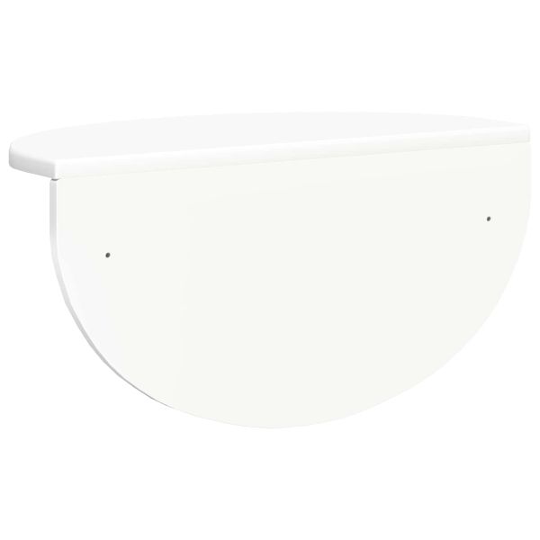 Стенен рафт 2 pcs Бяло 38 x 19 x 19 см Инженерно дърво