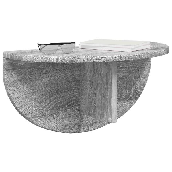 Стенен рафт Сив Сонома 38 x 19 x 19 см Инженерно дърво