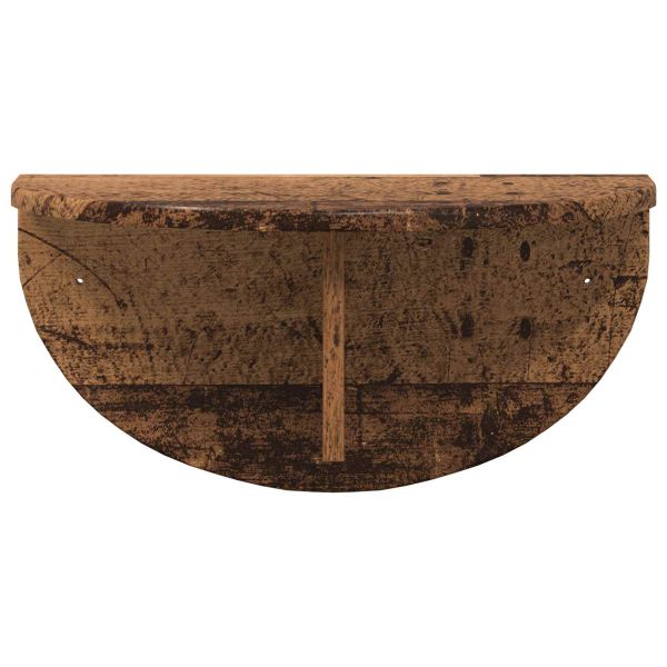 Стенен рафт 2 pcs Старо дърво 38 x 19 x 19 см Инженерно дърво