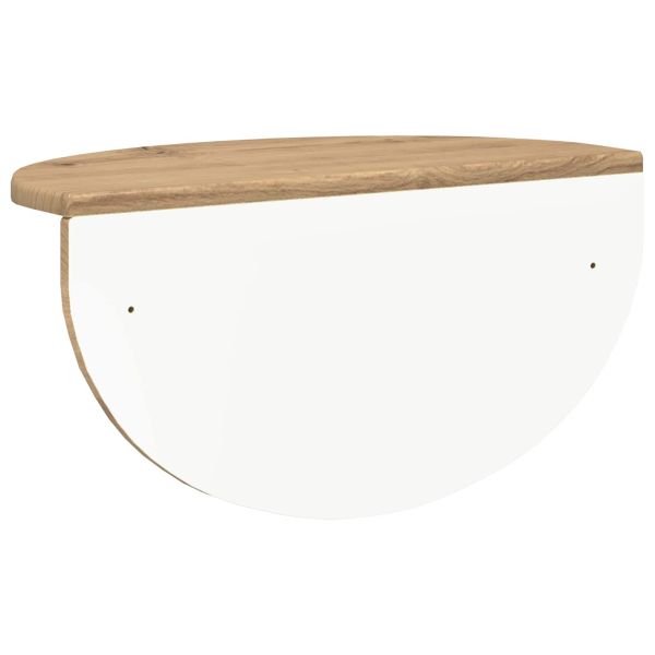 Стенен рафт 2 pcs Дъб 38 x 19 x 19 см Инженерно дърво