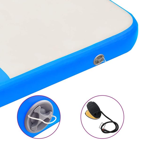 Надуваем дюшек за гимнастика с помпа, 200x200x10 см, PVC, син