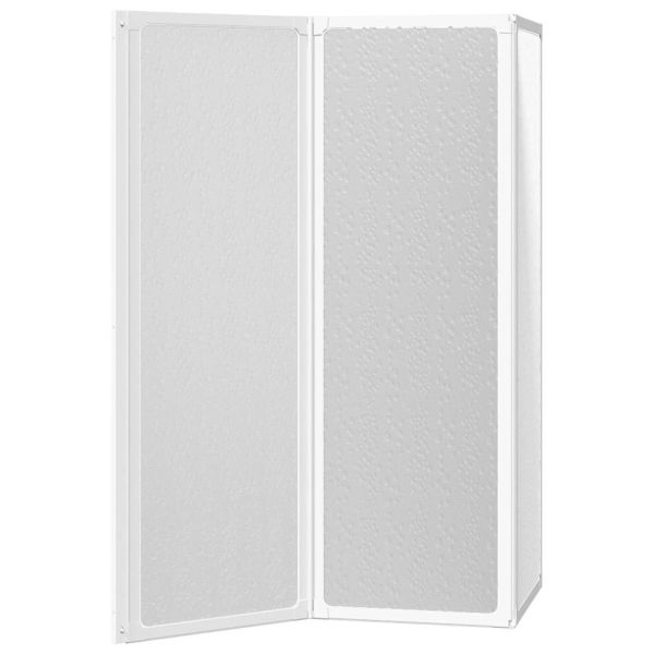 Сгъваем параван за баня с 3 панела, 117 x 120 см