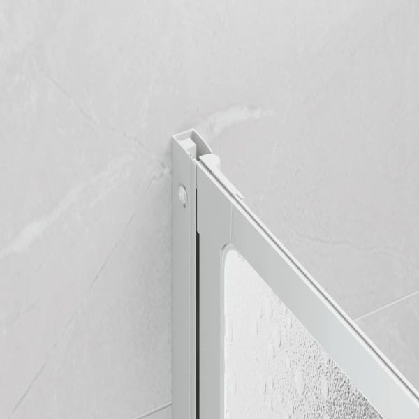 Сгъваем параван за баня с 3 панела, 117 x 120 см