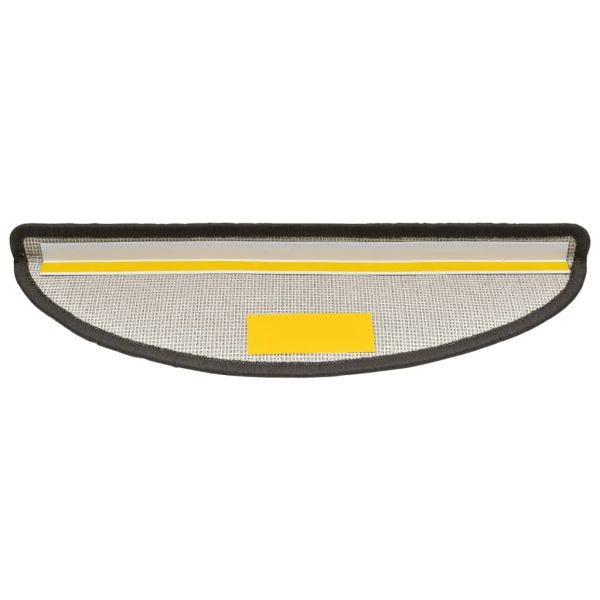 Изтривалки за стълби, 10 бр., 56x17x3 см, тъмносиви, полукръгли