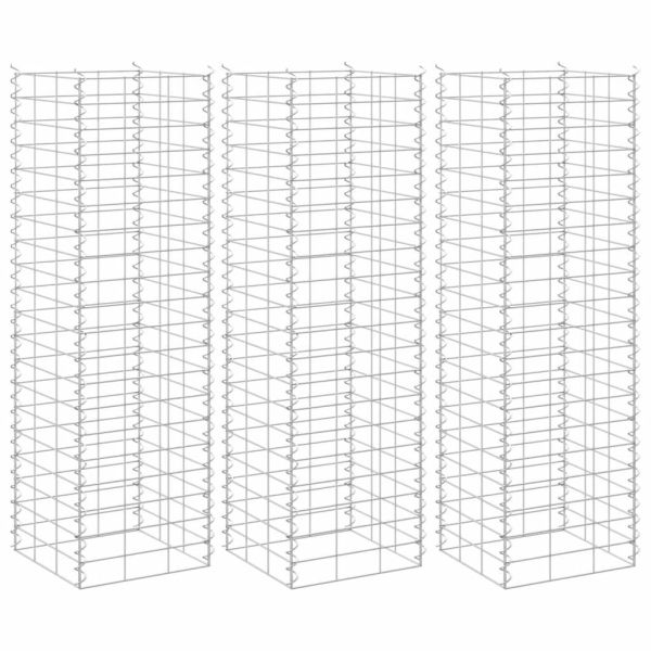 Габиони повдигнати лехи, 3 бр, 30x30x100 см, желязо