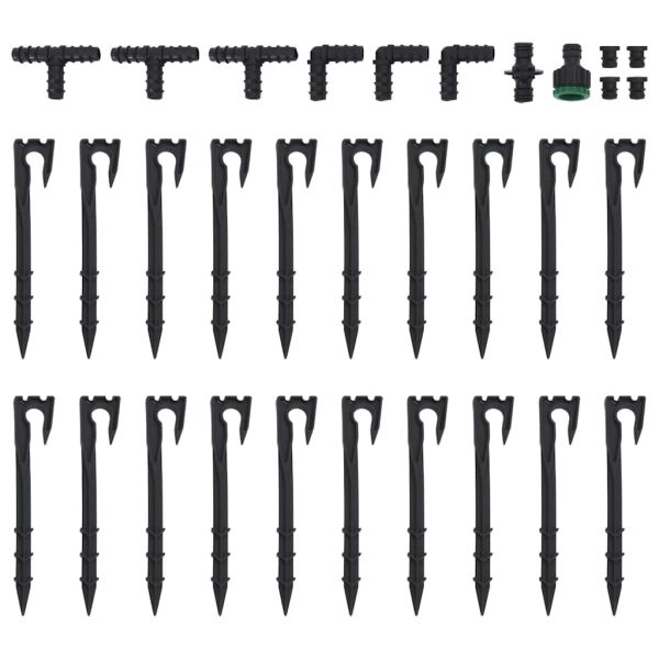 Градински маркуч за капково напояване, черен, 0,6", 50 м, гума