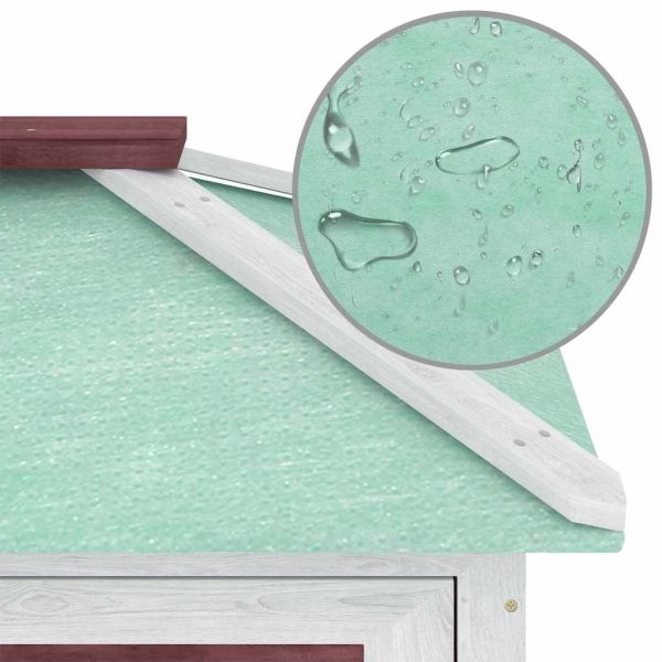 Клетка за зайци на две нива, кафява, дърво