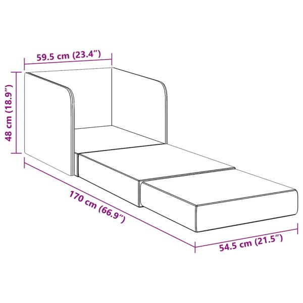 Разтегателен фотьойл, тъмносив, текстил