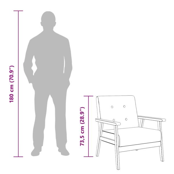 Кресло, тъмносиво, текстил