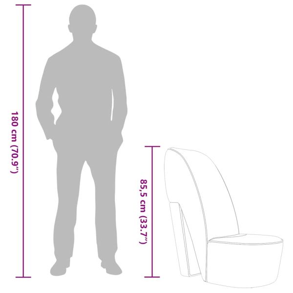 Стол във форма на обувка на висок ток, червен, изкуствена кожа