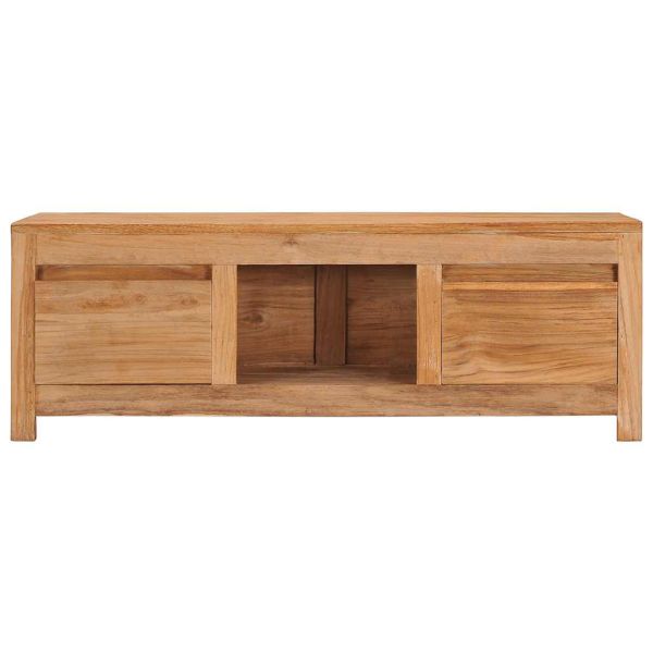 ТВ шкаф 100x30x35 см тиково дърво масив