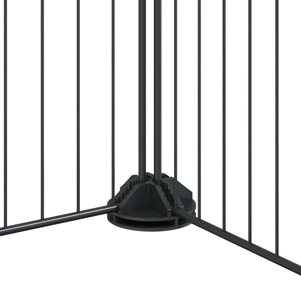 Клетка за животни с врата, 52 панела, черна, 35x35 см, стомана