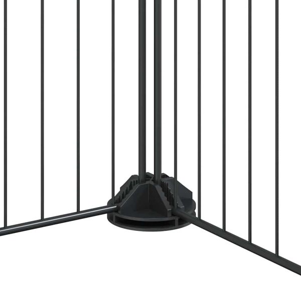 Клетка за домашни любимци, 8 панела, черна, 35x35 см, стомана