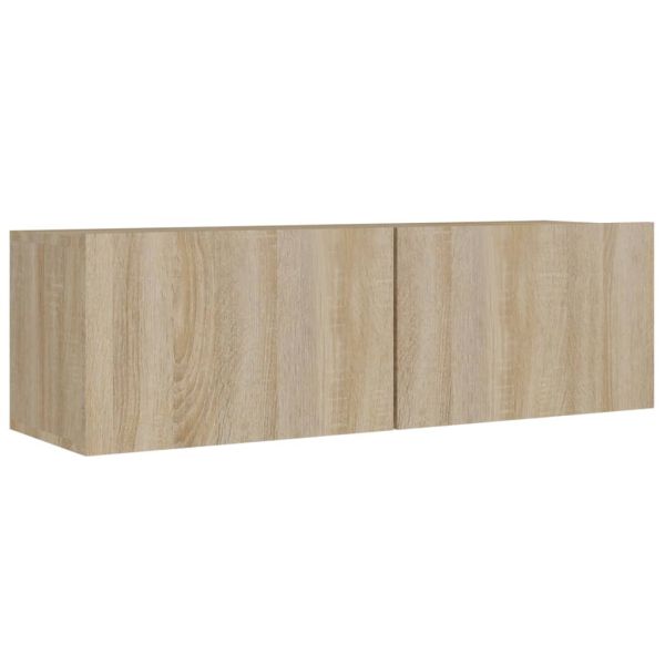 Комплект ТВ шкафове от 8 части, сонома дъб, инженерно дърво