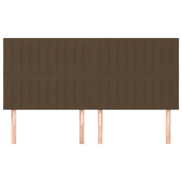 Табла за легло, тъмнокафява, 180x5x118/128 см, плат