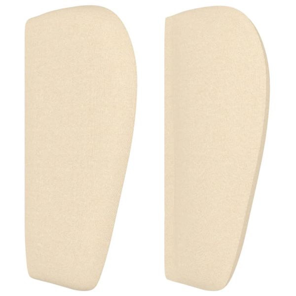 Горна табла за легло с уши, кремава, 93x23x78/88 см, плат