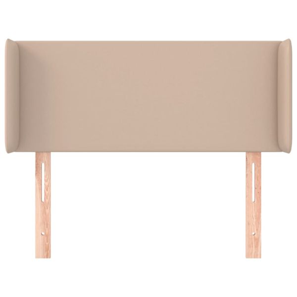 Горна табла за легло, капучино, 83x16x78/88 см, изкуствена кожа