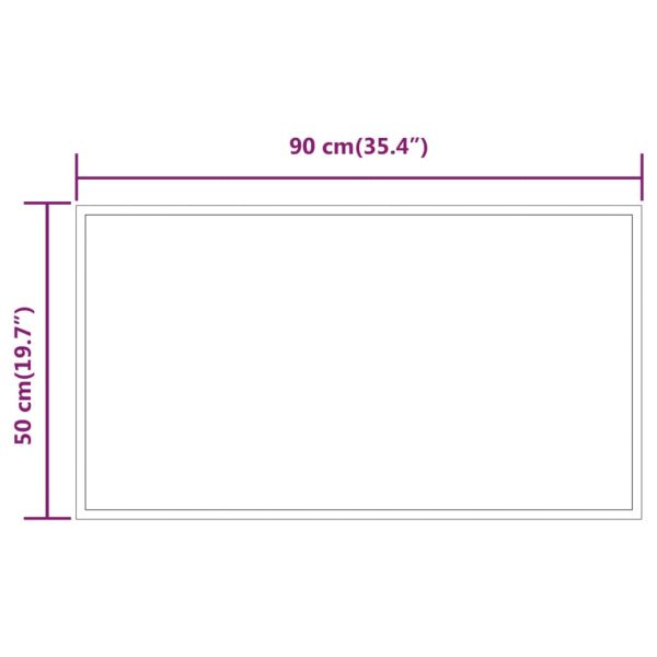LED огледало за баня, 50x90 см