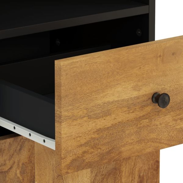 Комплект мебели за баня, 4 части, масивна мангова дървесина