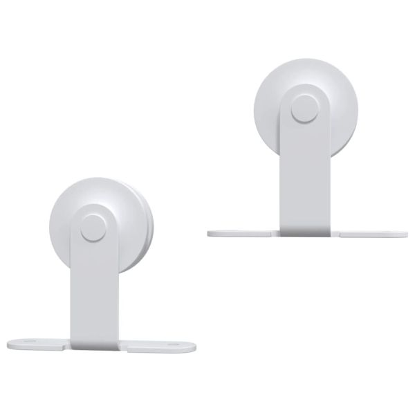 Плъзгаща врата с монтажни части, 95x210 см, борово дърво масив